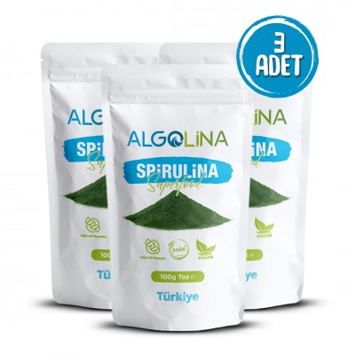 Algolina Spirulina Powder 100 g (3 piece) 